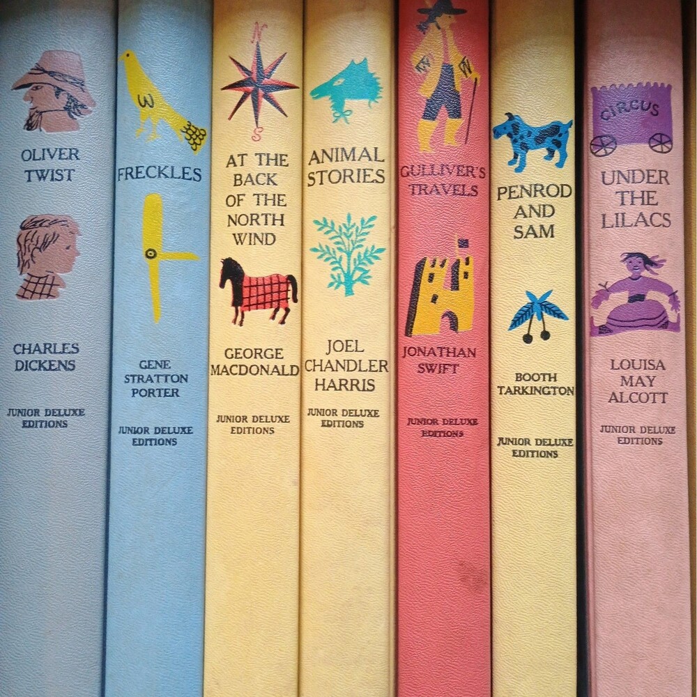 Vintage 1940s 1950s Junior Deluxe Edition Books Lot of 20 HC Children's Classics - Picture 3 of 11